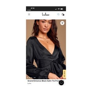 Lulu’s Black Satin Top